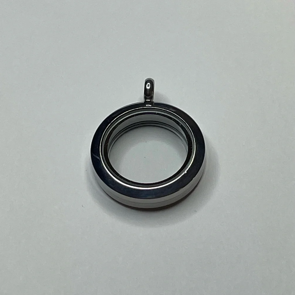 Classic Round Silver-Tone Gem Locket - Picture 4 of 4